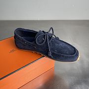 Fortok Hermes Member Loafer Suede Navy Blue - 2