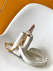 Fortok Louis Vuitton Capucines BB bag White - Pink 21 x 14 x 8cm - 5