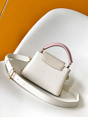 Fortok Louis Vuitton Capucines BB bag White - Pink 21 x 14 x 8cm - 3