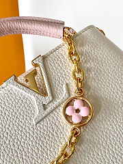 Fortok Louis Vuitton Capucines BB bag White - Pink 21 x 14 x 8cm - 2