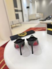 Fortok Christian Louboutin Miss Z Slimimule Black Leather 100mm - 6