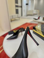 Fortok Christian Louboutin Miss Z Slimimule Black Leather 100mm - 5