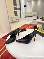 Fortok Christian Louboutin Miss Z Slimimule Black Leather 100mm - 4