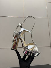 Fortok Jimmy Choo Kesia 120 Metallic Silver Heels  - 6