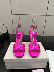 Fortok Jimmy Choo Kesia 120 Satin Hot Pink Heels  - 4