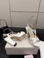 Fortok Jimmy Choo Kesia 120 Satin White Heels  - 4