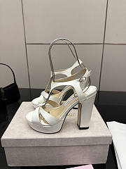 Fortok Jimmy Choo Kesia 120 Satin White Heels  - 5