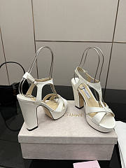 Fortok Jimmy Choo Kesia 120 Satin White Heels  - 6