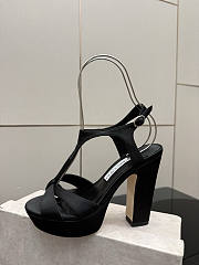 Fortok Jimmy Choo Kesia 120 Satin Black Heels  - 4