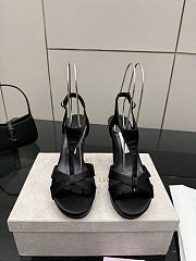 Fortok Jimmy Choo Kesia 120 Satin Black Heels  - 3