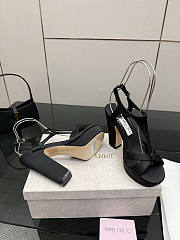 Fortok Jimmy Choo Kesia 120 Satin Black Heels  - 2