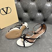 Fortok Valentino Garavani Bepointy Sandal Patent Leather White 80Mm - 6
