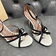 Fortok Valentino Garavani Bepointy Sandal Patent Leather White 80Mm - 5