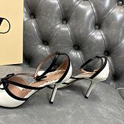 Fortok Valentino Garavani Bepointy Sandal Patent Leather White 80Mm - 4