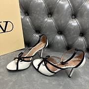 Fortok Valentino Garavani Bepointy Sandal Patent Leather White 80Mm - 3