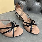 Fortok Valentino Garavani Bepointy Sandal Patent Leather Beige 80Mm - 5