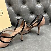 Fortok Valentino Garavani Bepointy Sandal Patent Leather Beige 80Mm - 3