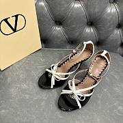 Fortok Valentino Garavani Bepointy Sandal Patent Leather Black 80Mm - 1