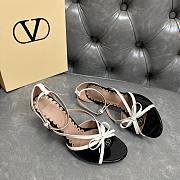 Fortok Valentino Garavani Bepointy Sandal Patent Leather Black 80Mm - 6