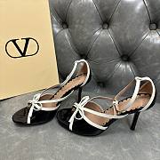 Fortok Valentino Garavani Bepointy Sandal Patent Leather Black 80Mm - 5