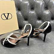 Fortok Valentino Garavani Bepointy Sandal Patent Leather Black 80Mm - 4