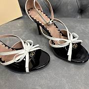 Fortok Valentino Garavani Bepointy Sandal Patent Leather Black 80Mm - 3