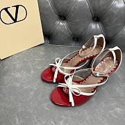 Fortok Valentino Garavani Bepointy Sandal Patent Leather Red 80Mm - 1