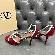 Fortok Valentino Garavani Bepointy Sandal Patent Leather Red 80Mm - 4