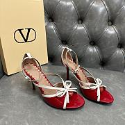 Fortok Valentino Garavani Bepointy Sandal Patent Leather Red 80Mm - 3