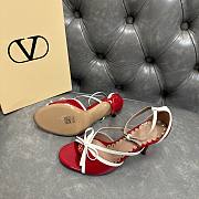 Fortok Valentino Garavani Bepointy Sandal Patent Leather Red 80Mm - 2