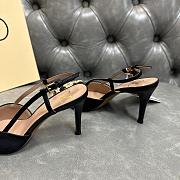 Fortok Valentino Garavani VLogo Signature Slingback Pump Suede Black 80Mm - 4