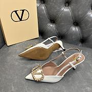 Fortok Valentino Garavani VLogo Signature Slingback Pump Leather White 80Mm - 5
