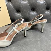 Fortok Valentino Garavani VLogo Signature Slingback Pump Leather White 80Mm - 2
