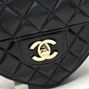 Fortok Chanel CC Love Heart Bag Black 18x19 x5.5cm - 3
