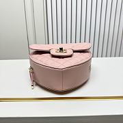 Fortok Chanel CC Love Heart Bag Pink 18x19 x5.5cm - 5