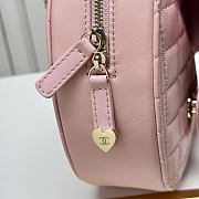 Fortok Chanel CC Love Heart Bag Pink 18x19 x5.5cm - 3