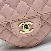Fortok Chanel CC Love Heart Bag Pink 18x19 x5.5cm - 2