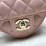 Fortok Chanel CC Love Heart Bag Pink 12x13x5.5cm - 3
