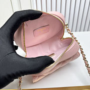 Fortok Chanel CC Love Heart Bag Pink 12x13x5.5cm - 4