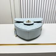 Fortok Chanel CC Love Heart Bag Blue 18x19 x5.5cm - 5