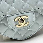 Fortok Chanel CC Love Heart Bag Blue 18x19 x5.5cm - 3