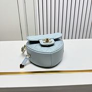 Fortok Chanel CC Love Heart Bag Blue 12x13x5.5cm - 6