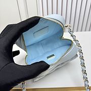 Fortok Chanel CC Love Heart Bag Blue 12x13x5.5cm - 3