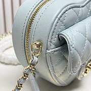 Fortok Chanel CC Love Heart Bag Blue 12x13x5.5cm - 2