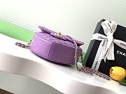 Fortok Chanel CC Love Heart Bag Purple 18x19 x5.5cm - 6