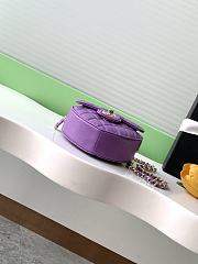 Fortok Chanel CC Love Heart Bag Purple 12x13x5.5cm - 6