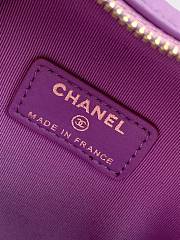 Fortok Chanel CC Love Heart Bag Purple 12x13x5.5cm - 4