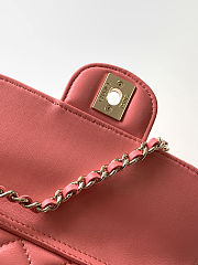 Fortok Chanel CC Love Heart Bag Coral Pink 18x19 x5.5cm - 4