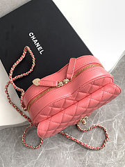 Fortok Chanel CC Love Heart Bag Coral Pink 18x19 x5.5cm - 2