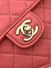 Fortok Chanel CC Love Heart Bag Coral Pink 12x13x5.5cm - 4
